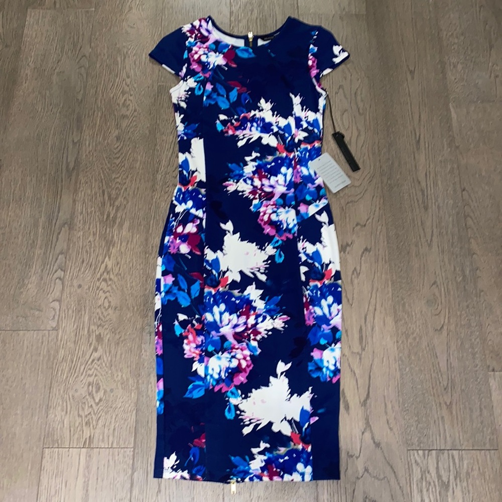 FELICITY & COCO Short Sleeve Midi Dress. US XS. Multicolour.